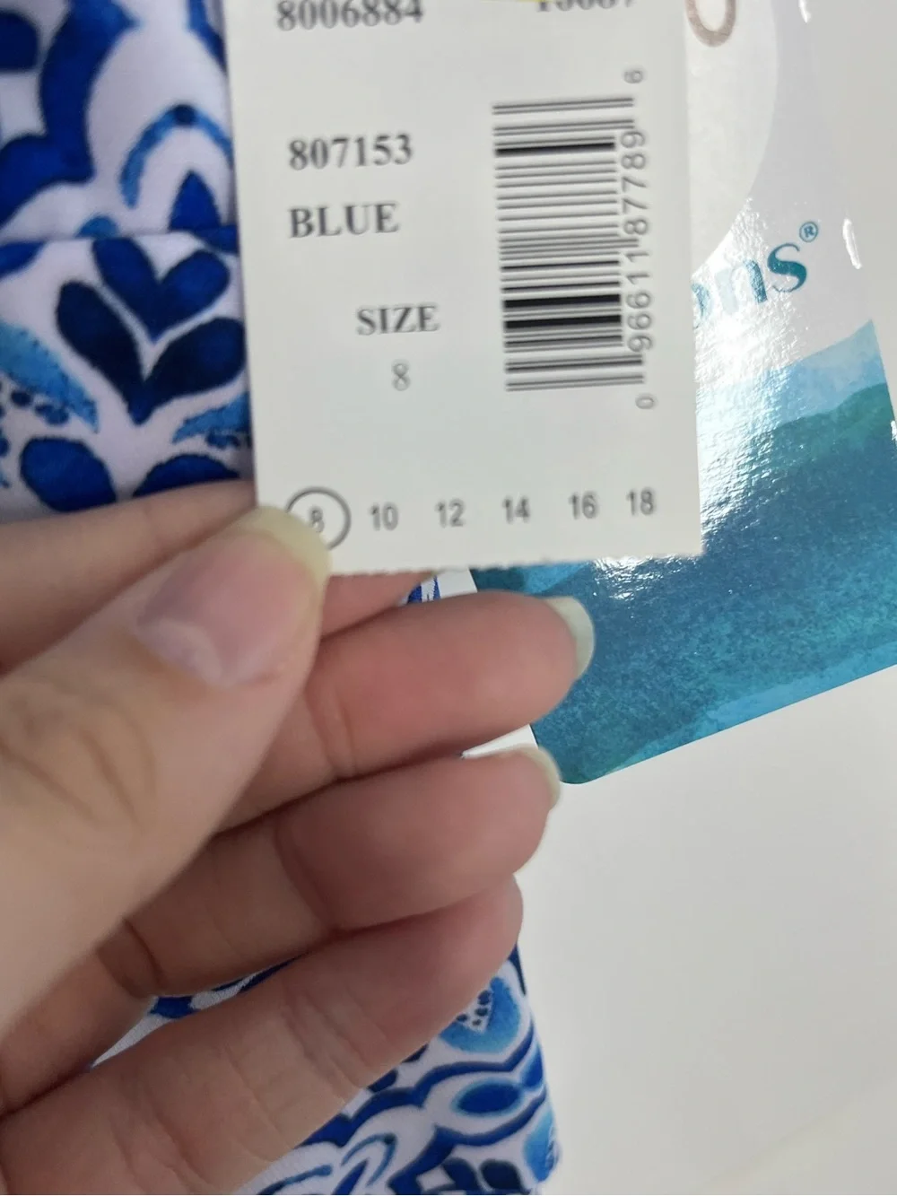 Swim Solutions Women One Piece Swim Suit Size 8 - Picture 4 of 10